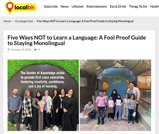 Our article featured on LocalBH, a satire piece on how to stay monolingual