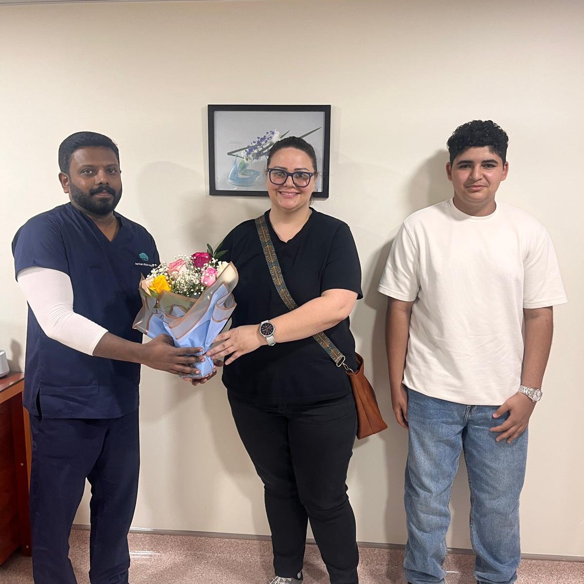Student and teacher giving students to a sleep doctor at American Mission Hospital on their unit 'Sleep'. Experts in their fields keep information fresh and exciting motivating students